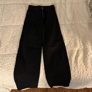 Classic Black Wide-Leg Jeans (high rise)